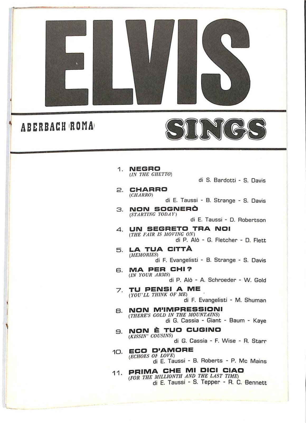 EBOND Spartiti - Elivis Sings Libro LI040304