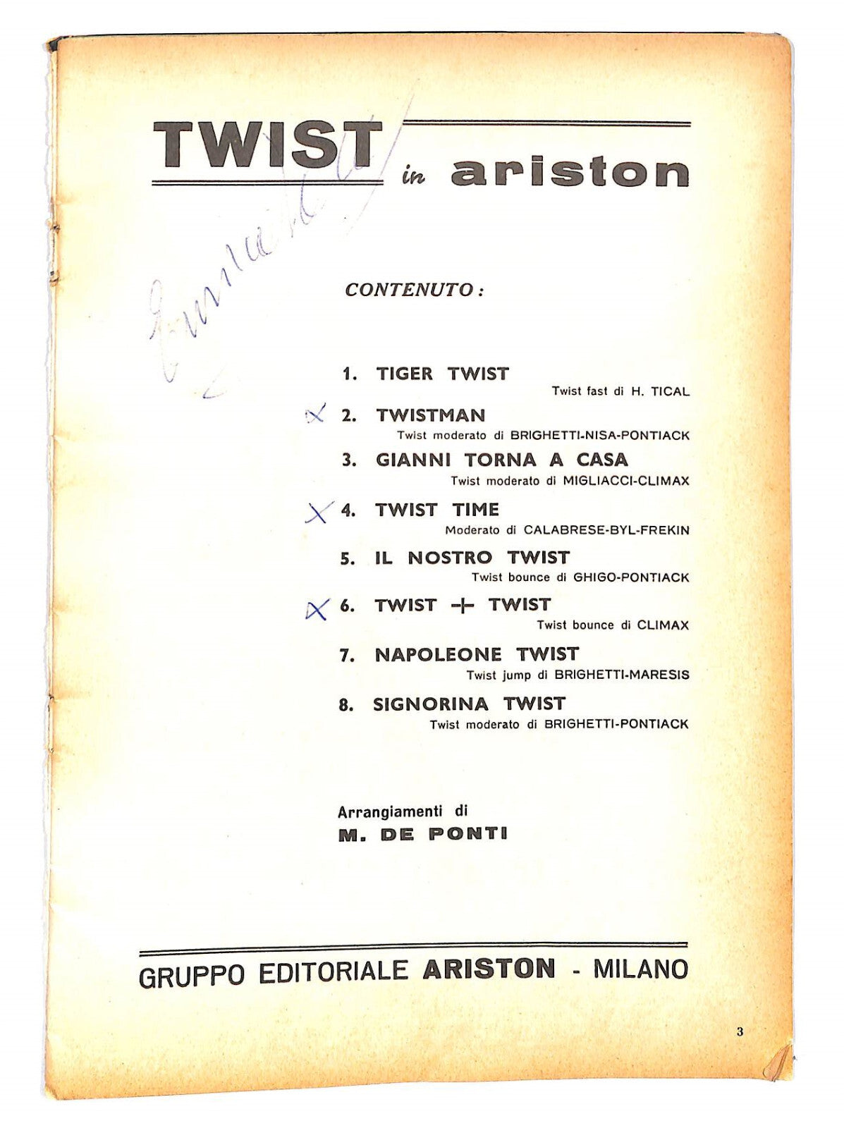 EBOND Spartiti - Twist In Ariston Libro LI040346