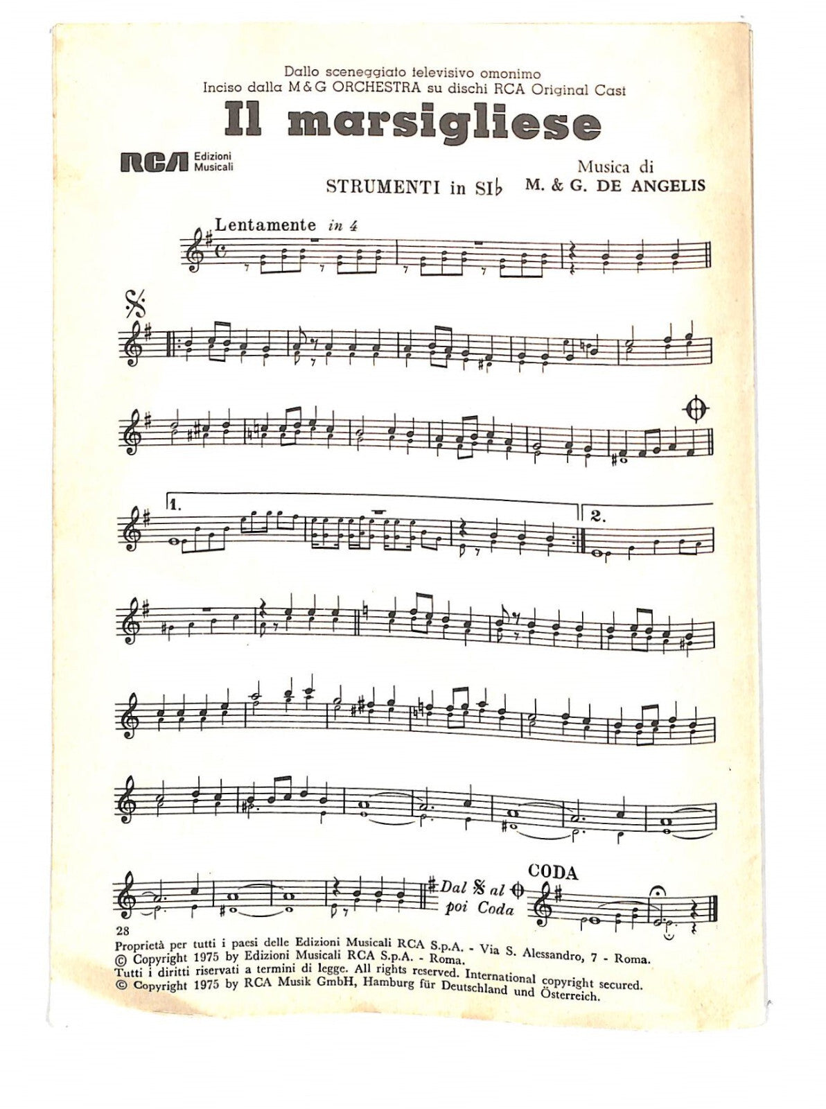 EBOND Spartiti - Il Marsigliese - Sweet Dream Libro LI040353