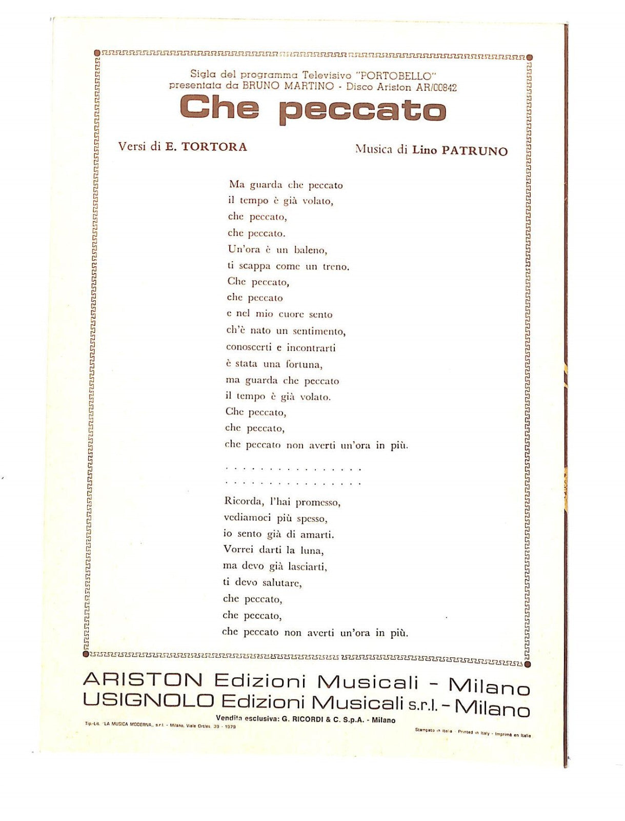 EBOND Spartiti - Bruno Martino Che Peccato Libro LI040381