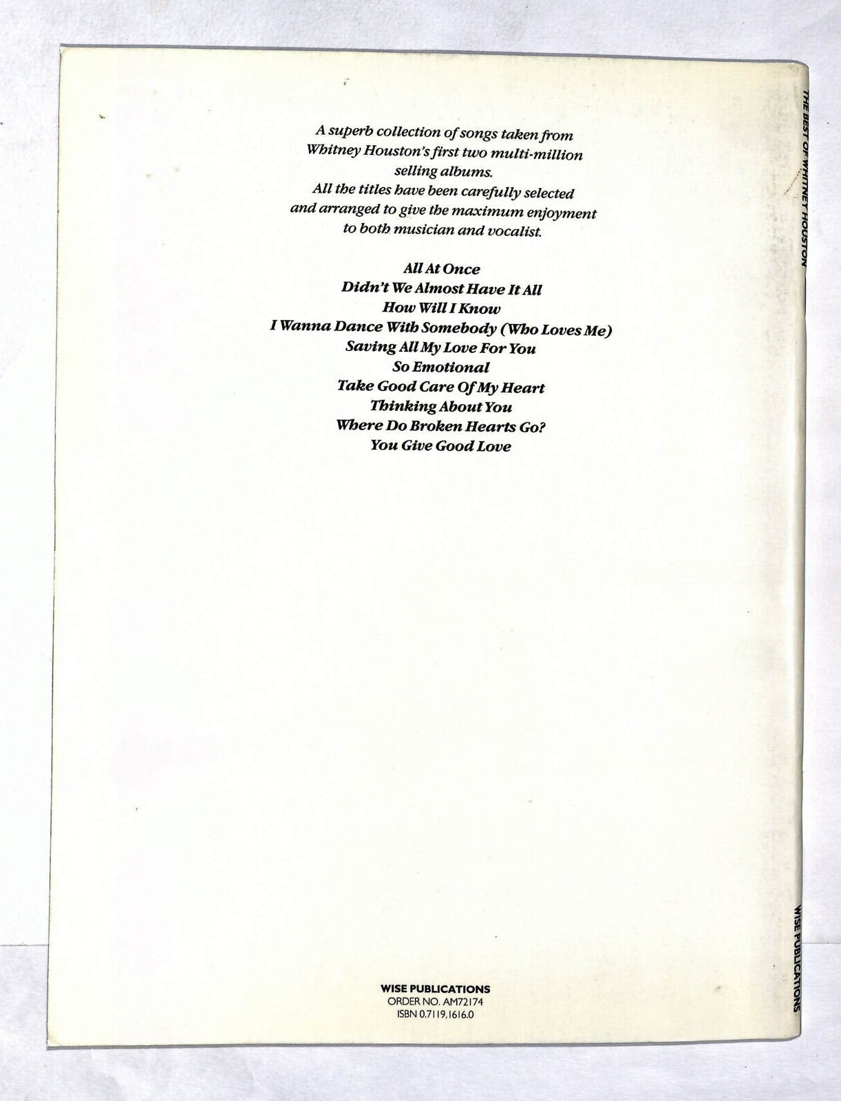 EBOND Spartiti - The Best Of Whitney Houston Libro LI040464
