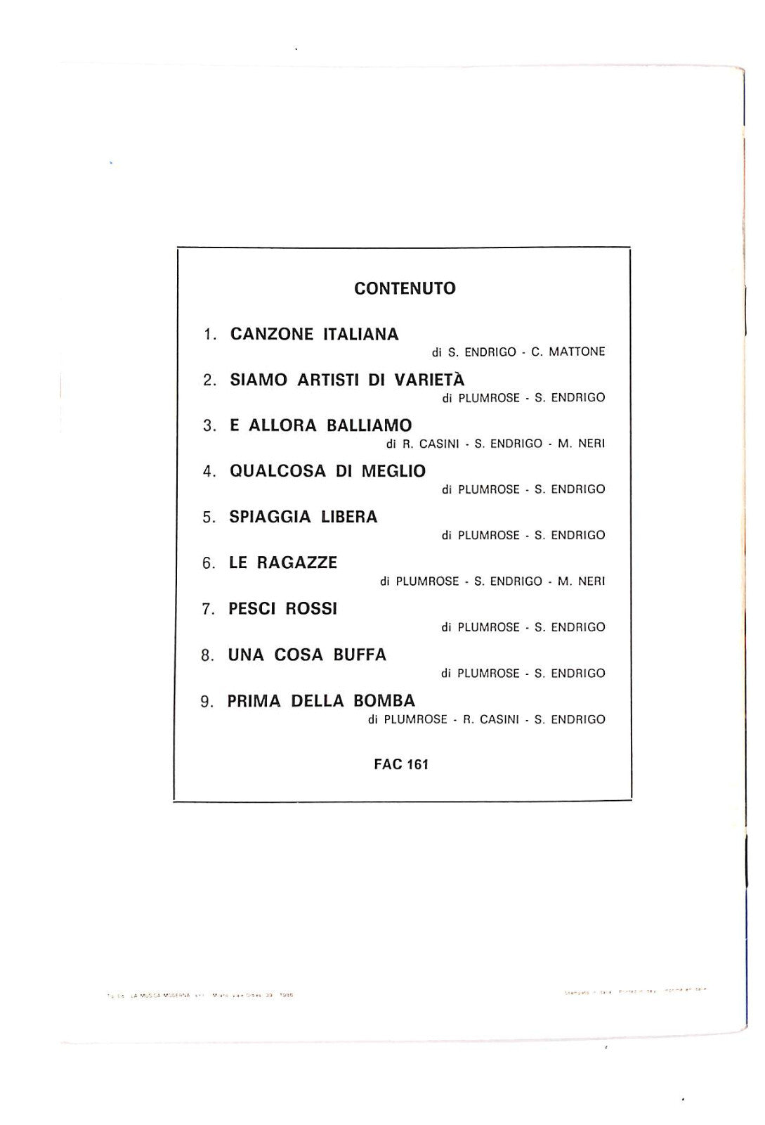 EBOND Spartiti - Sergio Endrigo e Allora Balliamo Libro LI040539