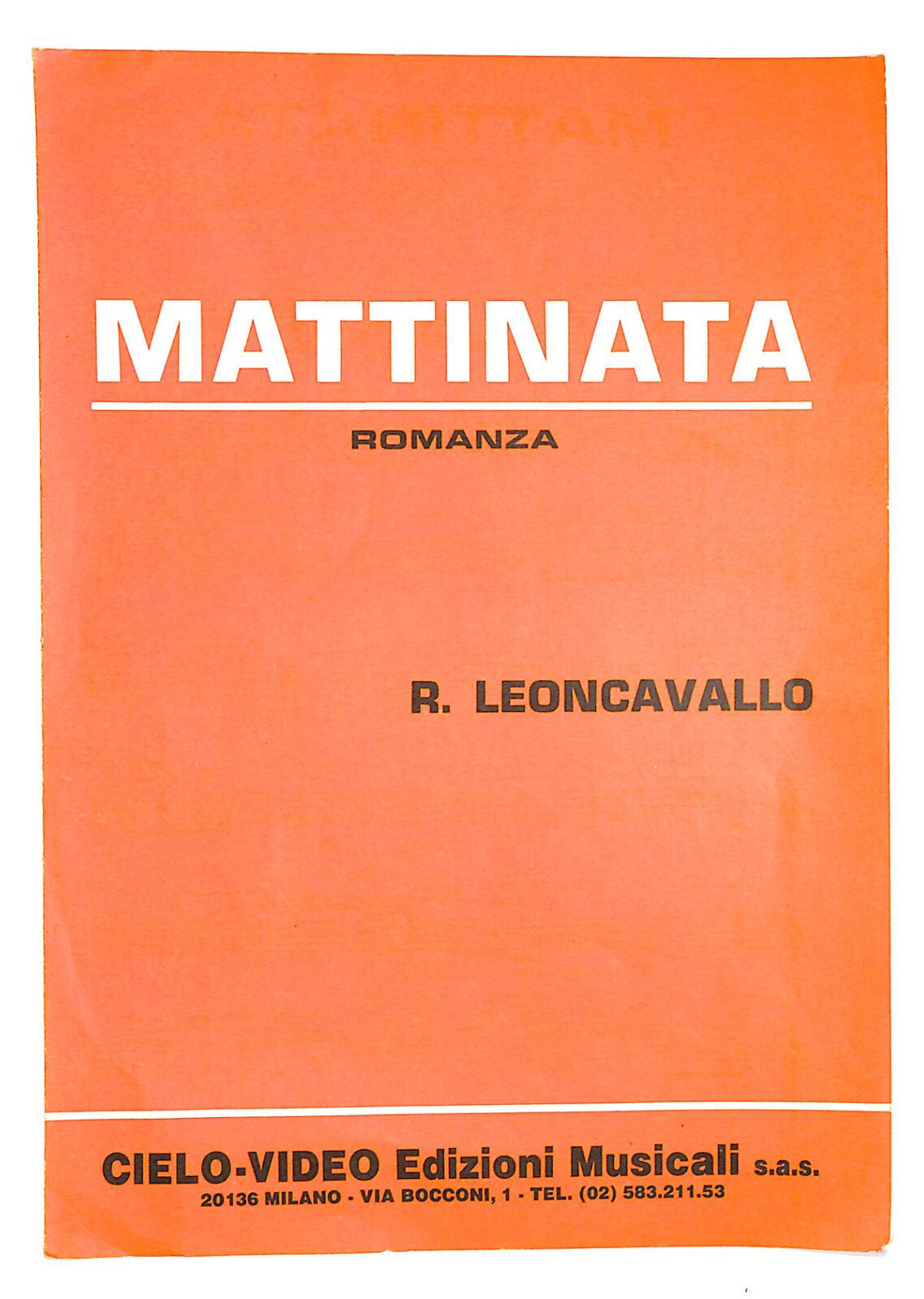 EBOND Spartiti - Mattinata Romanza Libro LI040549