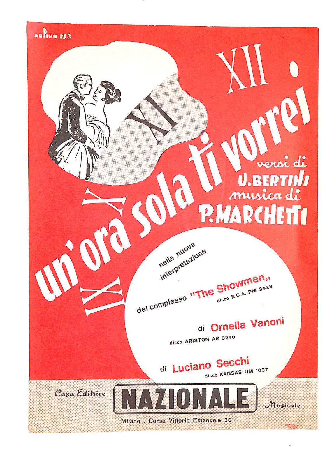 EBOND Spartiti - Un'ora Sola Ti Vorrei Libro LI040550