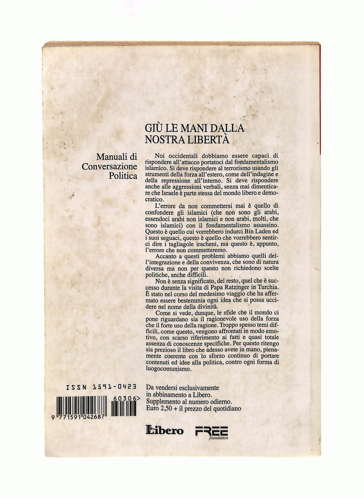 EBOND Giu Le Mani Dalla Nostra Liberta Feltri Brunetta Libero Libro LI040930