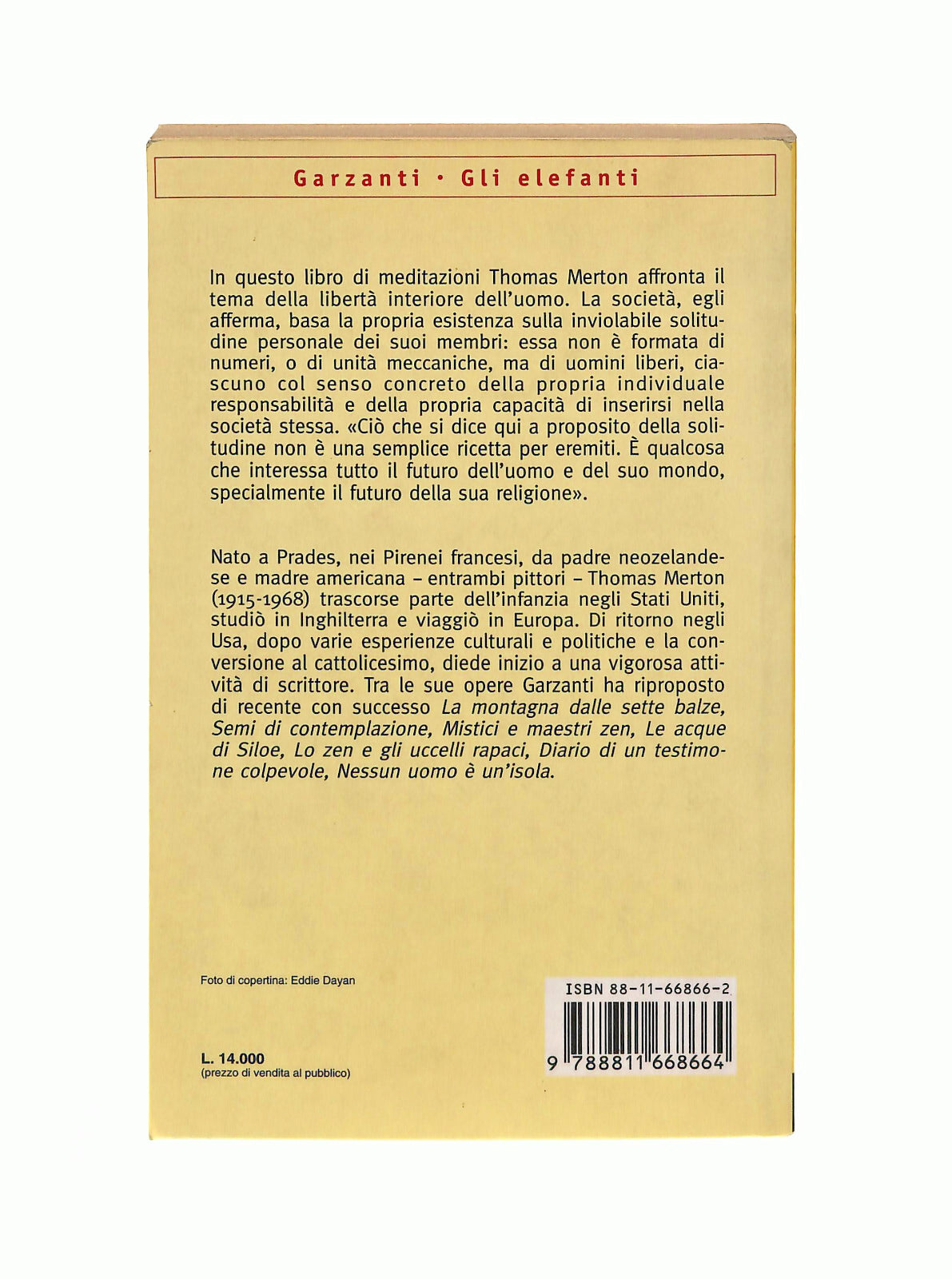 EBOND Pensieri Nella Solitudine Thomas Merton Garzanti Libro LI040957