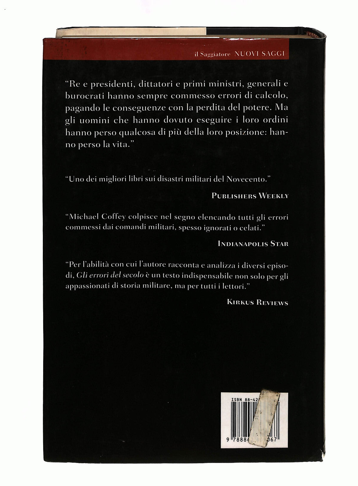 EBOND Gli Errori Del Secolo Michael Coffey Il Saggiatore Libro LI041131