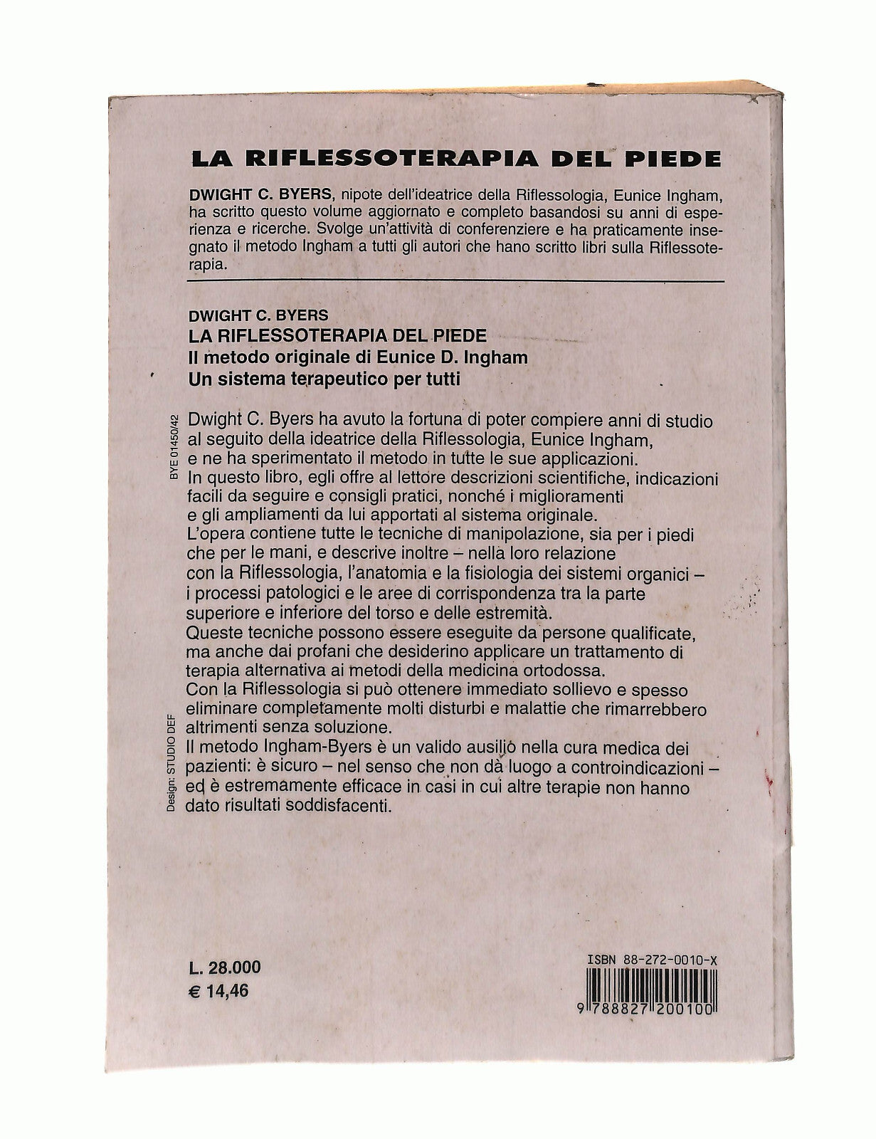 EBOND La Riflessoterapia Del Piede Dwight C. Byers Mediterranee Libro LI041326