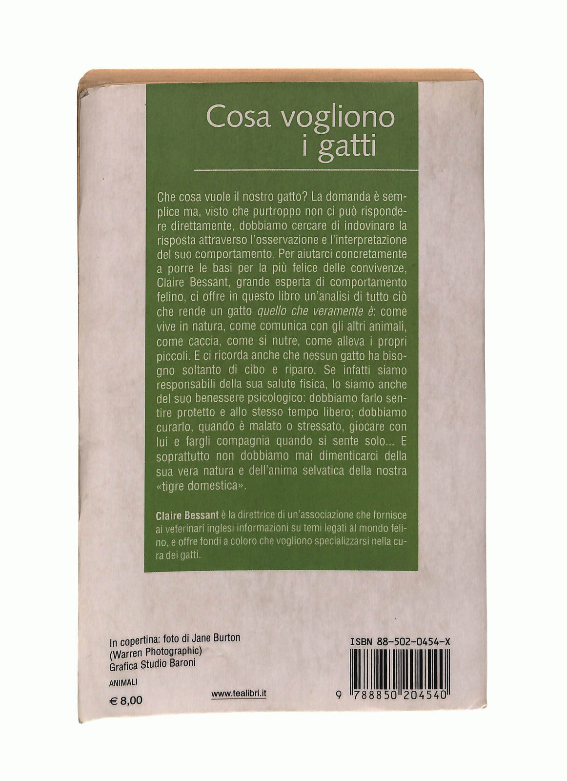 EBOND Cosa Vogliono i Gatti Claire Bessant Tea Libro LI041353