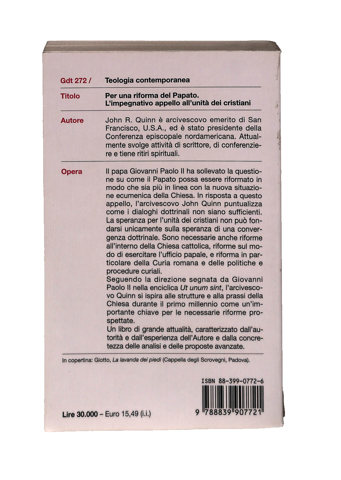 EBOND Per Una Riforma Del Papato John R. Quinn Queriniana Libro LI041413