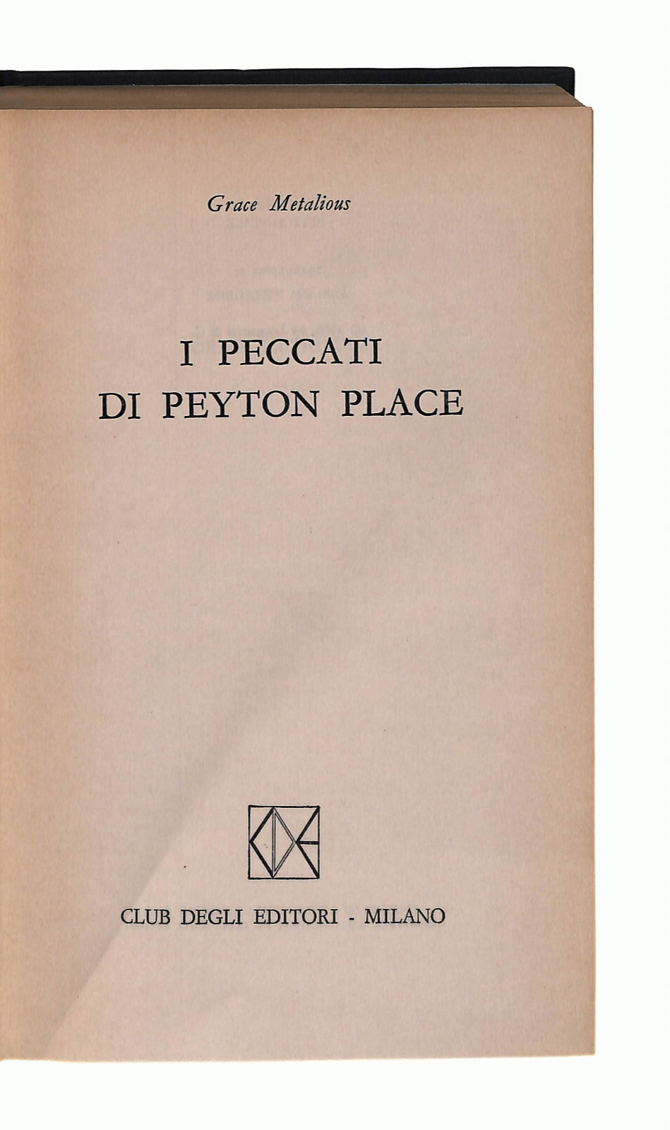 EBOND I Peccati Di Peyton Place Grace Metaliouse Libro LI041564
