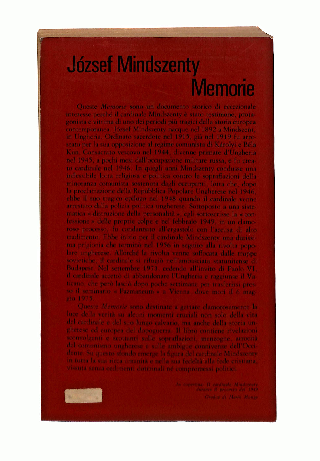 EBOND Memorie Jozsef Mindszenty Rusconi Libro LI041636