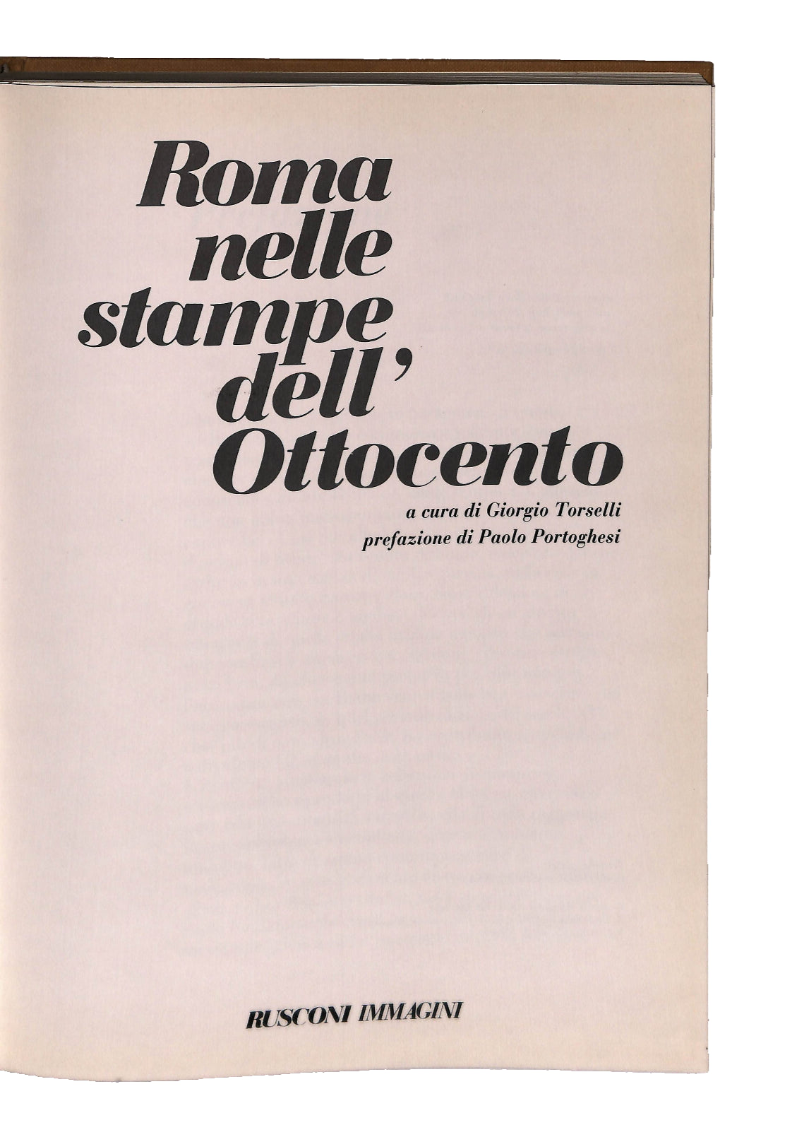 EBOND Roma Nelle Stampe Dell Ottocento Cura Di Torselli Rusconi Libro LI041687