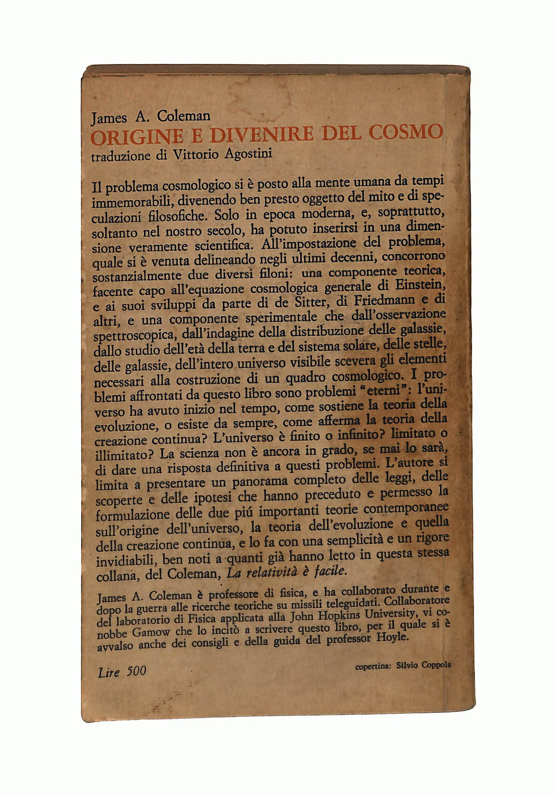EBOND Origine e Divenire Del Cosmo James A. Coleman Feltrinelli Libro LI041692