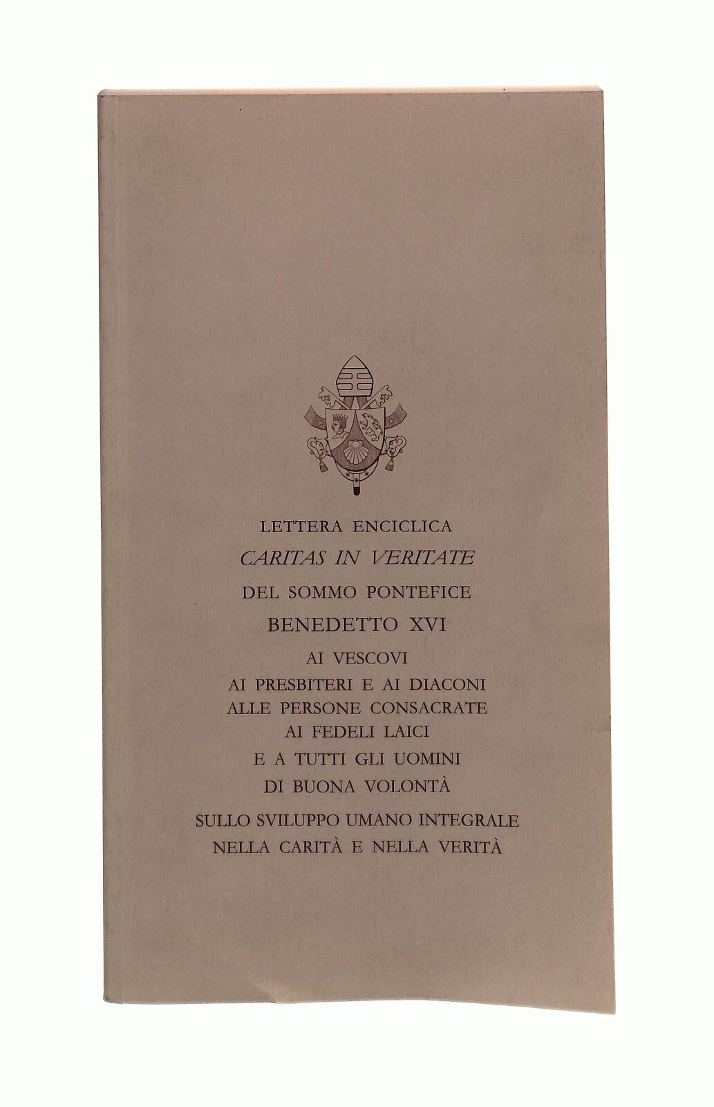 EBOND Lettera Enciclica Caritas In Veritate Benedetto Xvi Libro LI041711