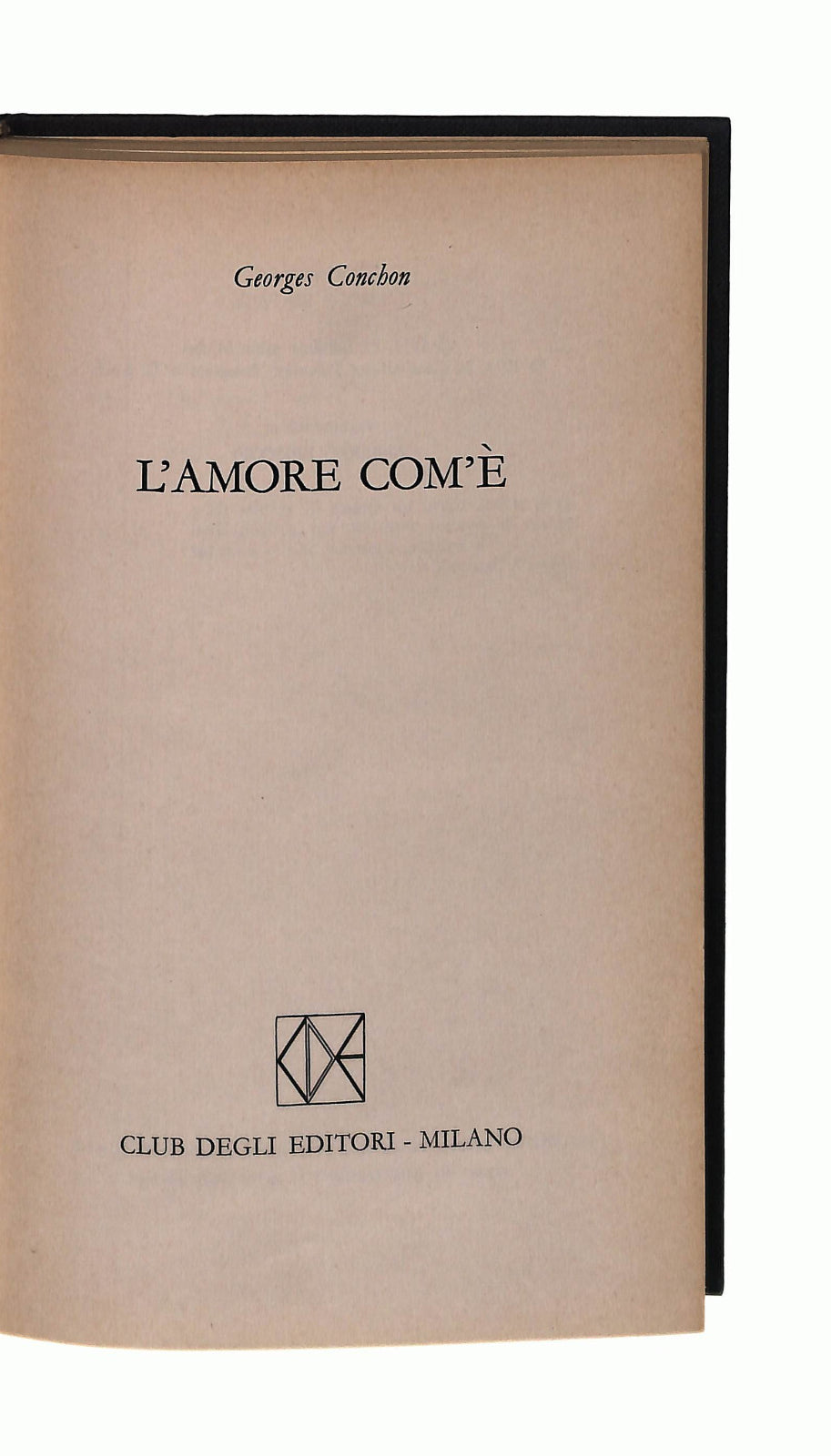 EBOND L Amore Com e Georges Conchone Libro LI041810