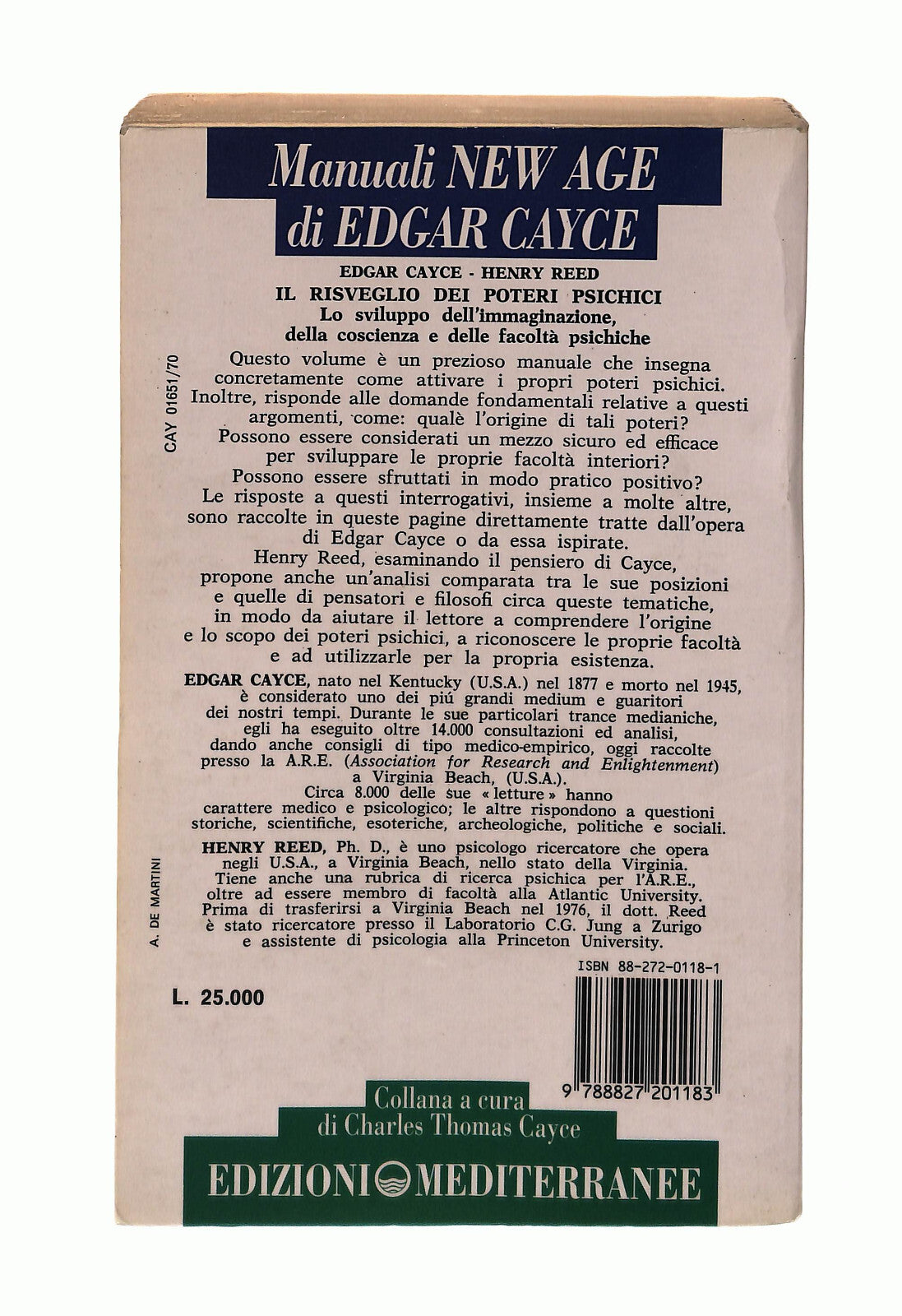 EBOND Il Risveglio Dei Poteri Psichici E. Cayce H. Reed Libro LI041852