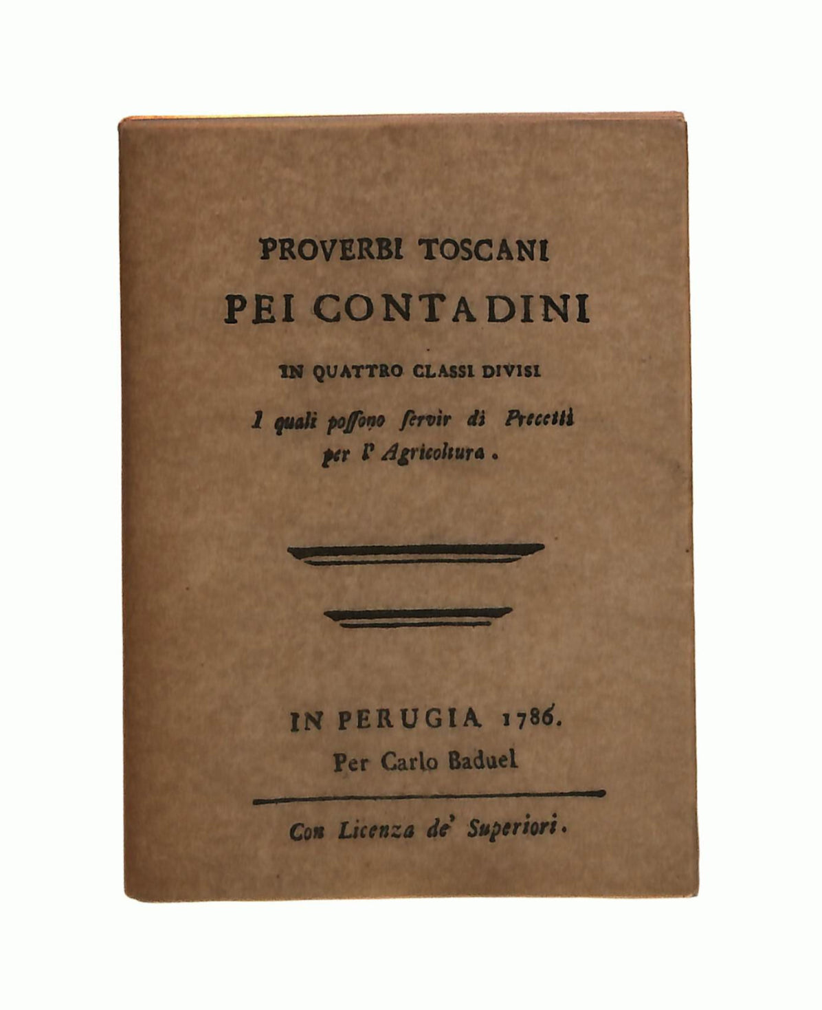 EBOND Proverbi Toscani Pei Contadini Ristampa Anastatica 1975 Libro LI041854