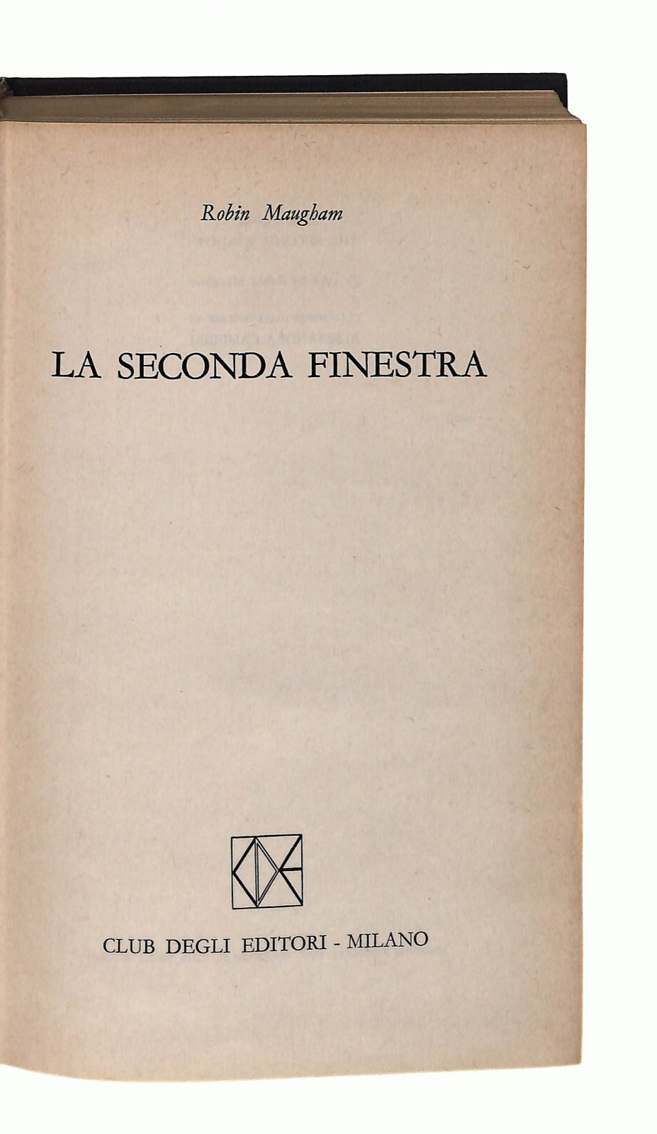 EBOND La Seconda Finestra Robin Maughame Libro LI041878