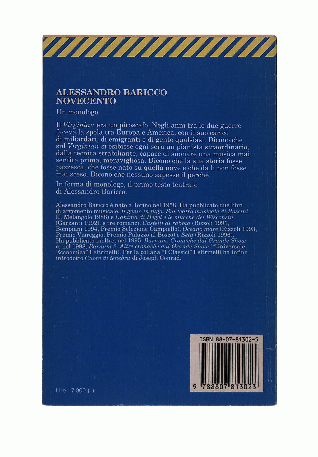 EBOND Novecento Alessandro Baricco Feltrinelli Libro LI041902