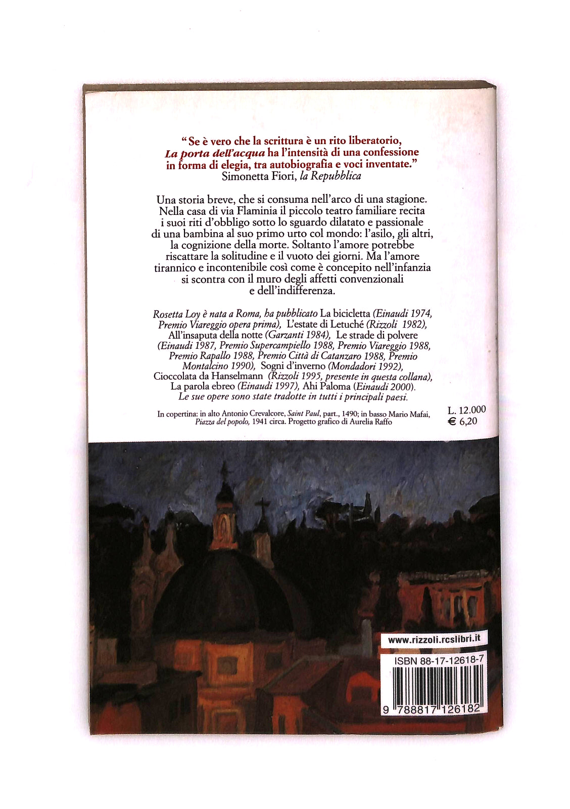 EBOND La Porta Dell Acqua Rosetta Loy Bur Rizzoli Libro LI041930