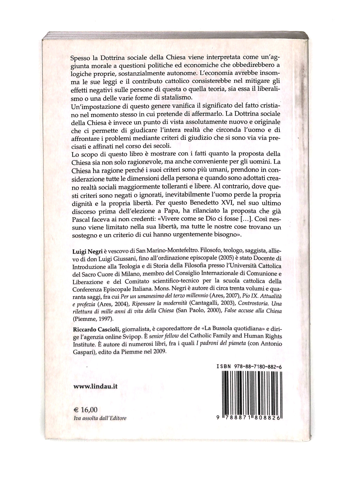EBOND Perche La Chiesa Ha Ragione Cascioli Negri Lindau Libro LI041957