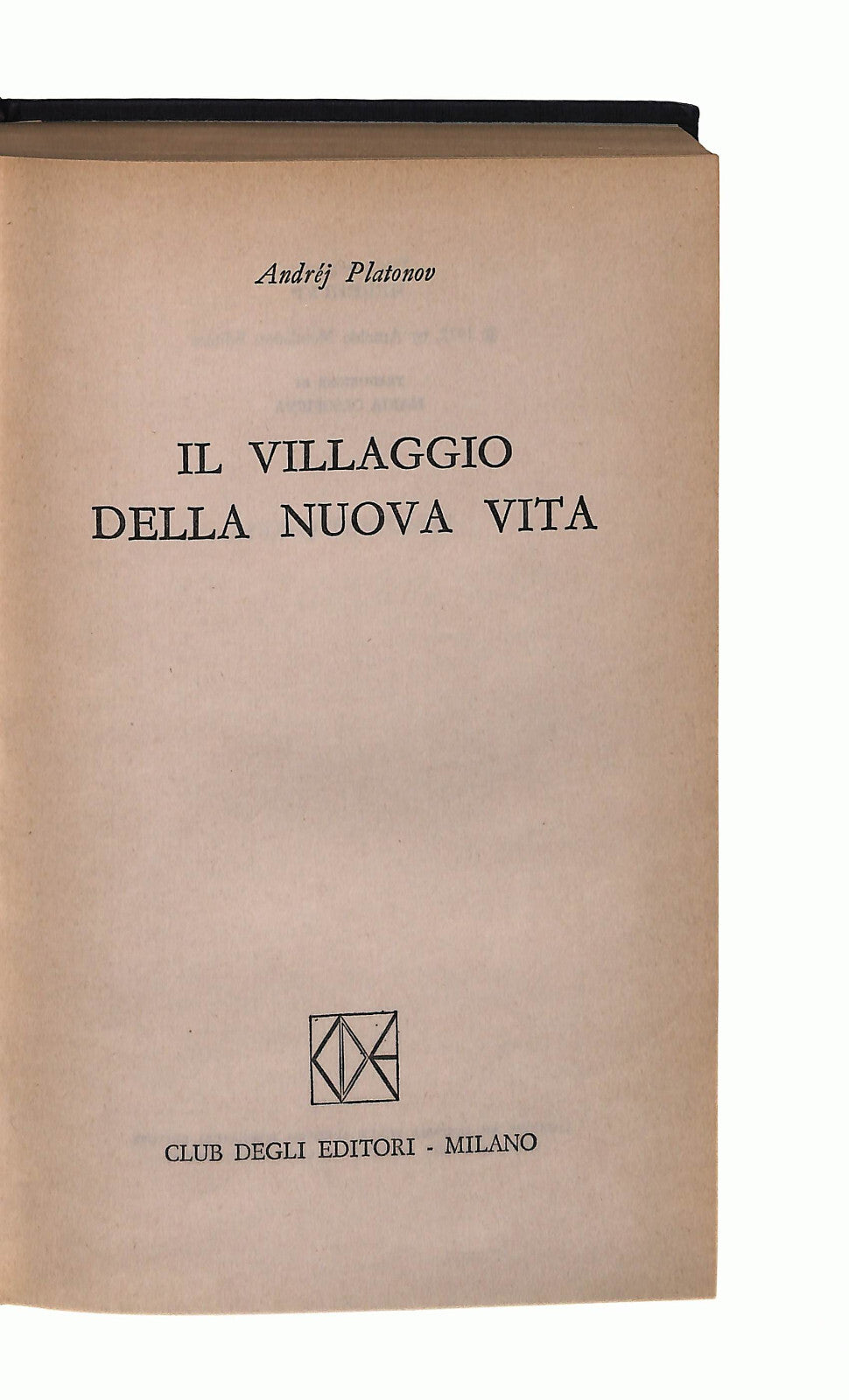 EBOND Il Villaggio Della Nuova Vita Andrej Platonove Libro LI041980