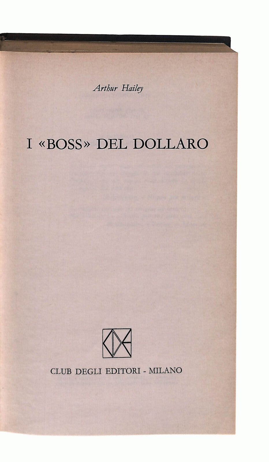 EBOND I Boss Del Dollaro Arthur Haileye Libro LI041982