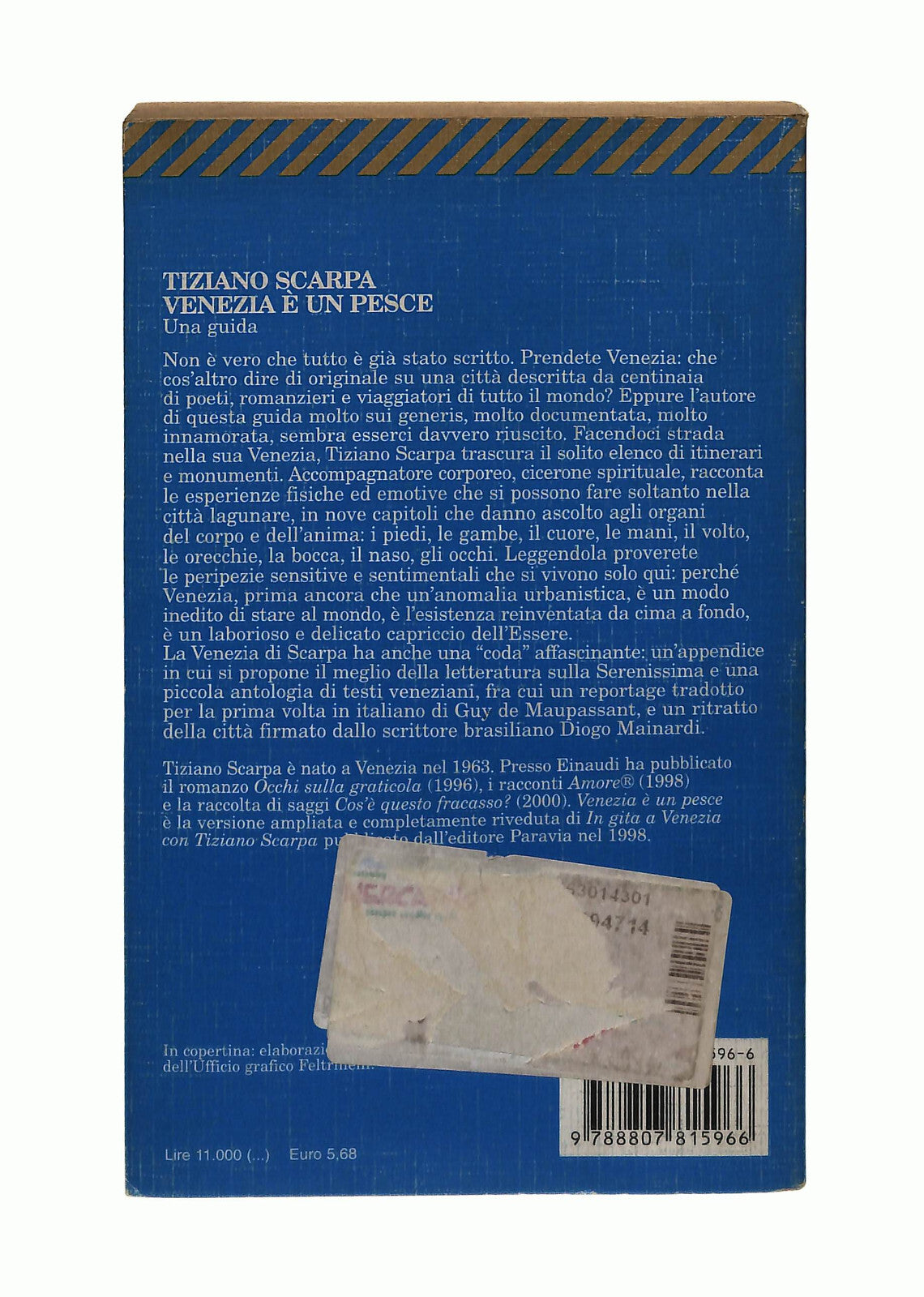 EBOND Venezia e Un Pesce T Scarpa Feltrinelli Con Dedica Autore Libro LI042008