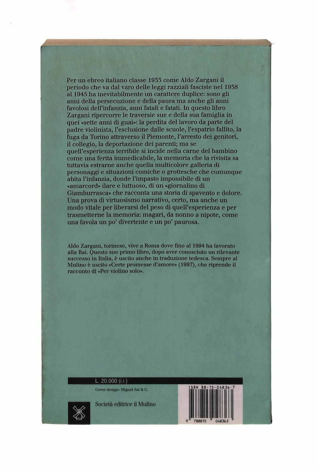 EBOND Per Violino Solo Aldo Zargani Il Mulino Libro LI042105