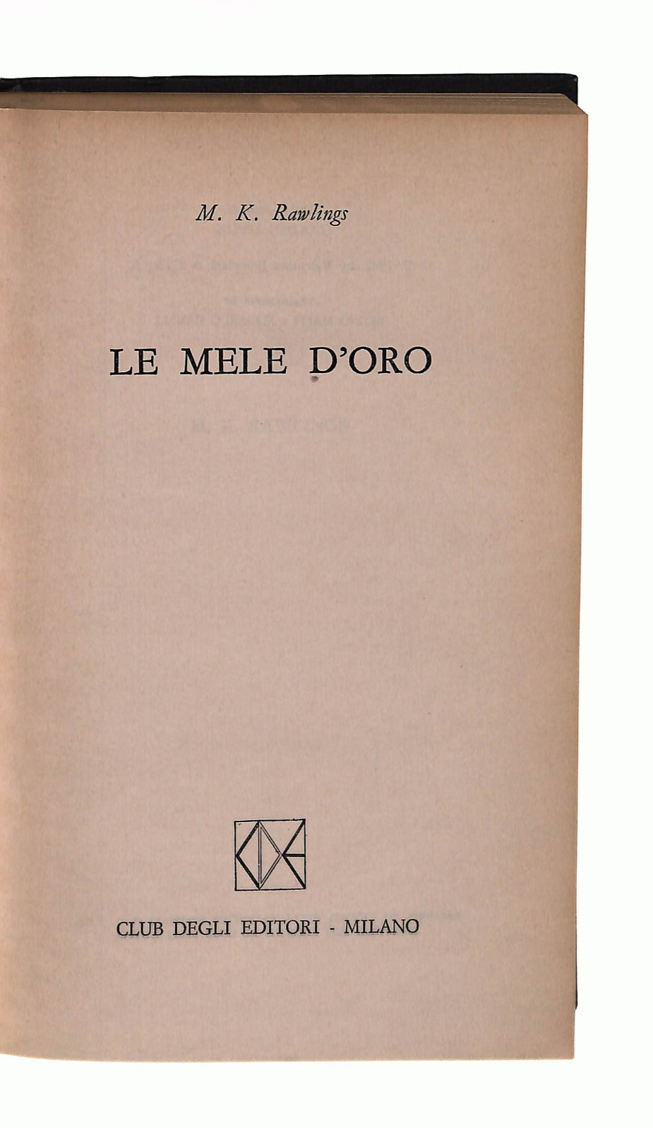 EBOND Le Mele d Oro M. K. Rawlingse Libro LI042132