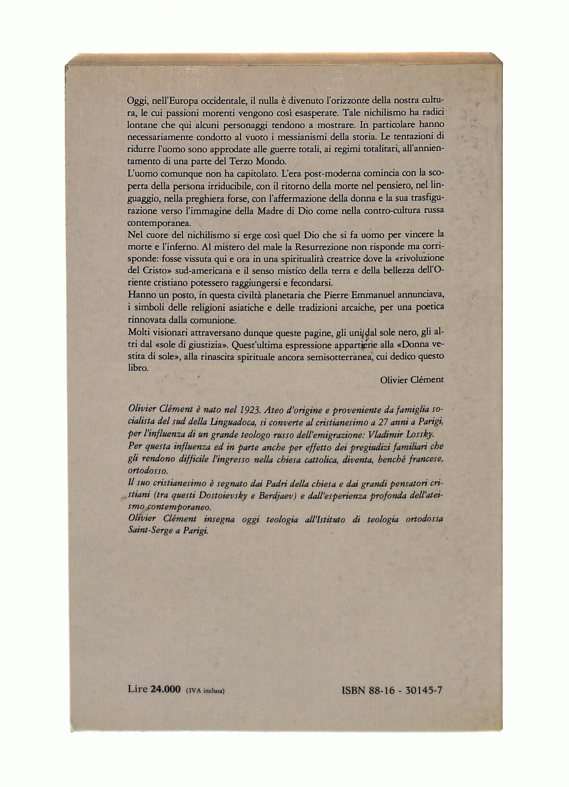 EBOND I Visionari Olivier Clement Jaca Book Libro LI042178
