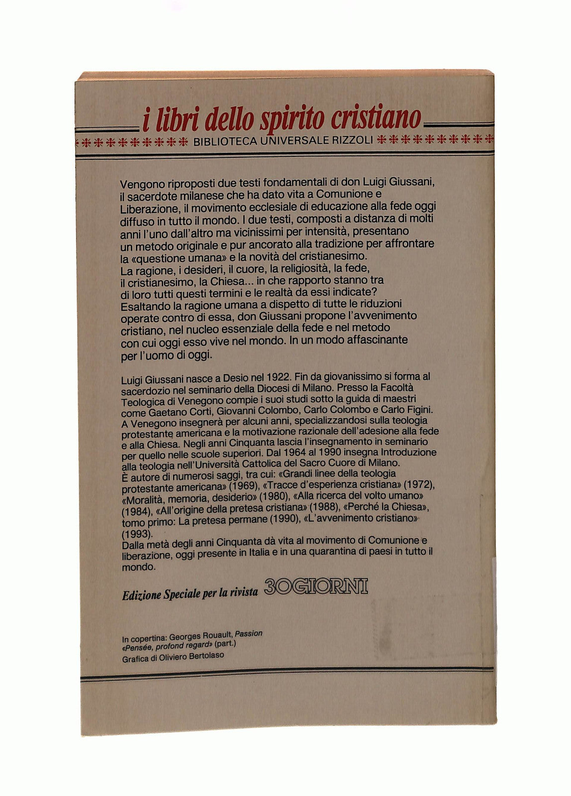 EBOND Il Senso Di Dio e l Uomo Moderno Luigi Giussani Rizzoli Libro LI042236