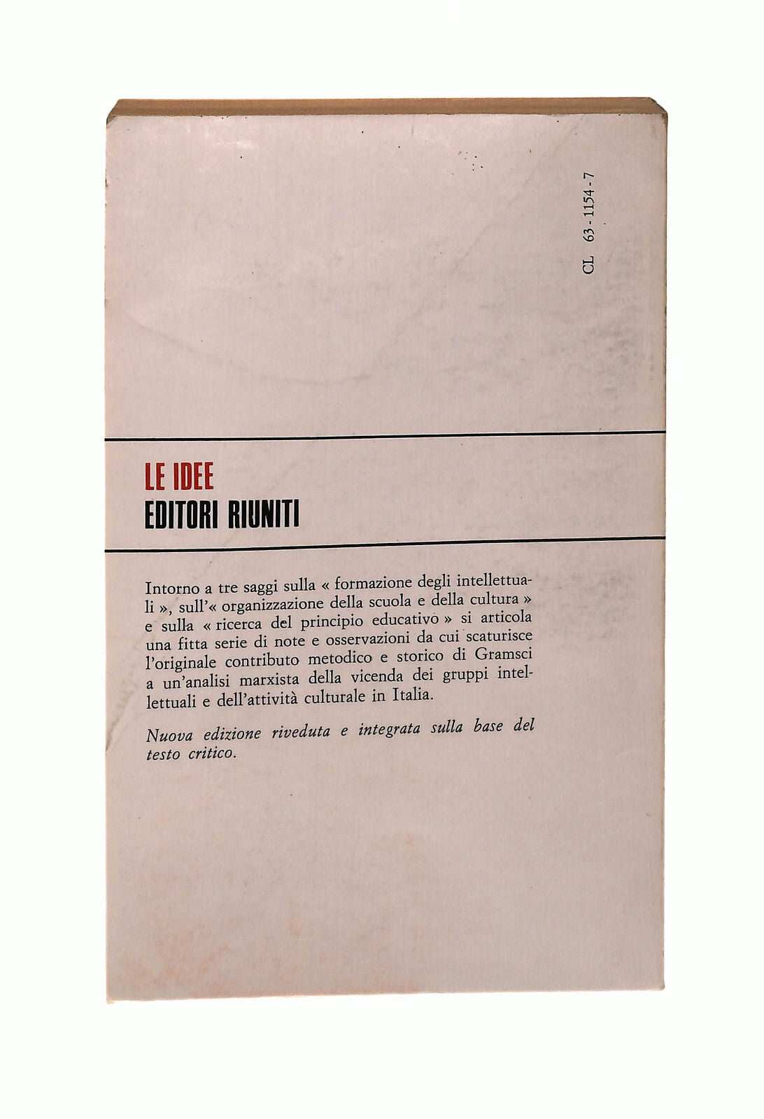 EBOND Gli Intellettuali Antonio Gramsci Editori Riuniti 1977 Libro LI042335