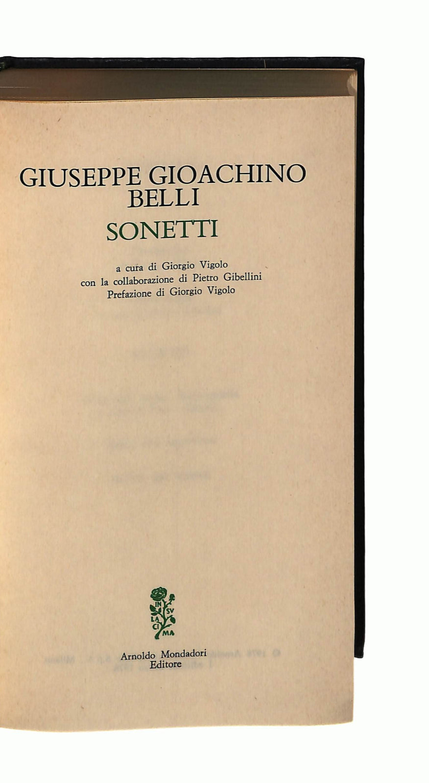 EBOND Belli Sonetti Mondadori I Meridiani 1978 Libro LI042338
