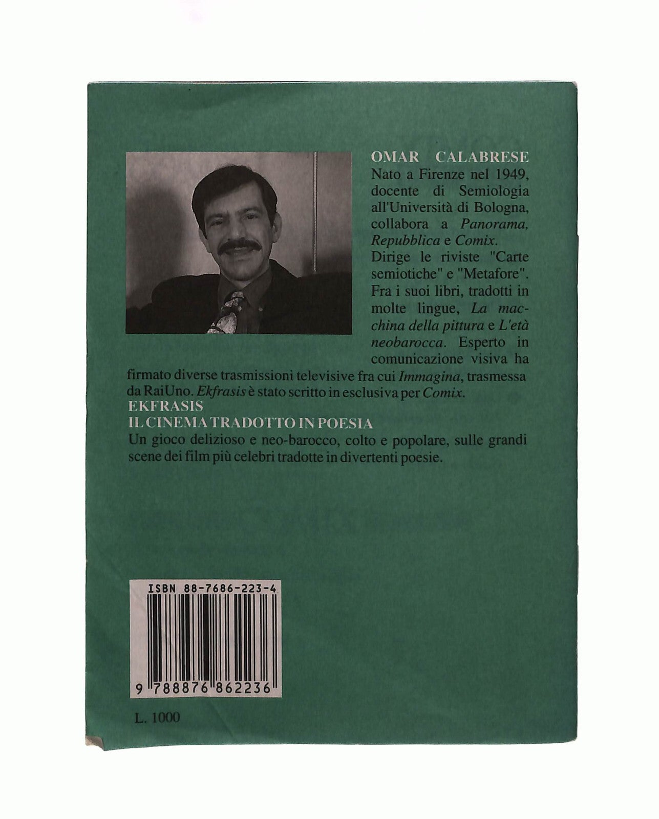EBOND Ekfrasis Omar Calabrese Comix Pillole Libretto Libro LI042454