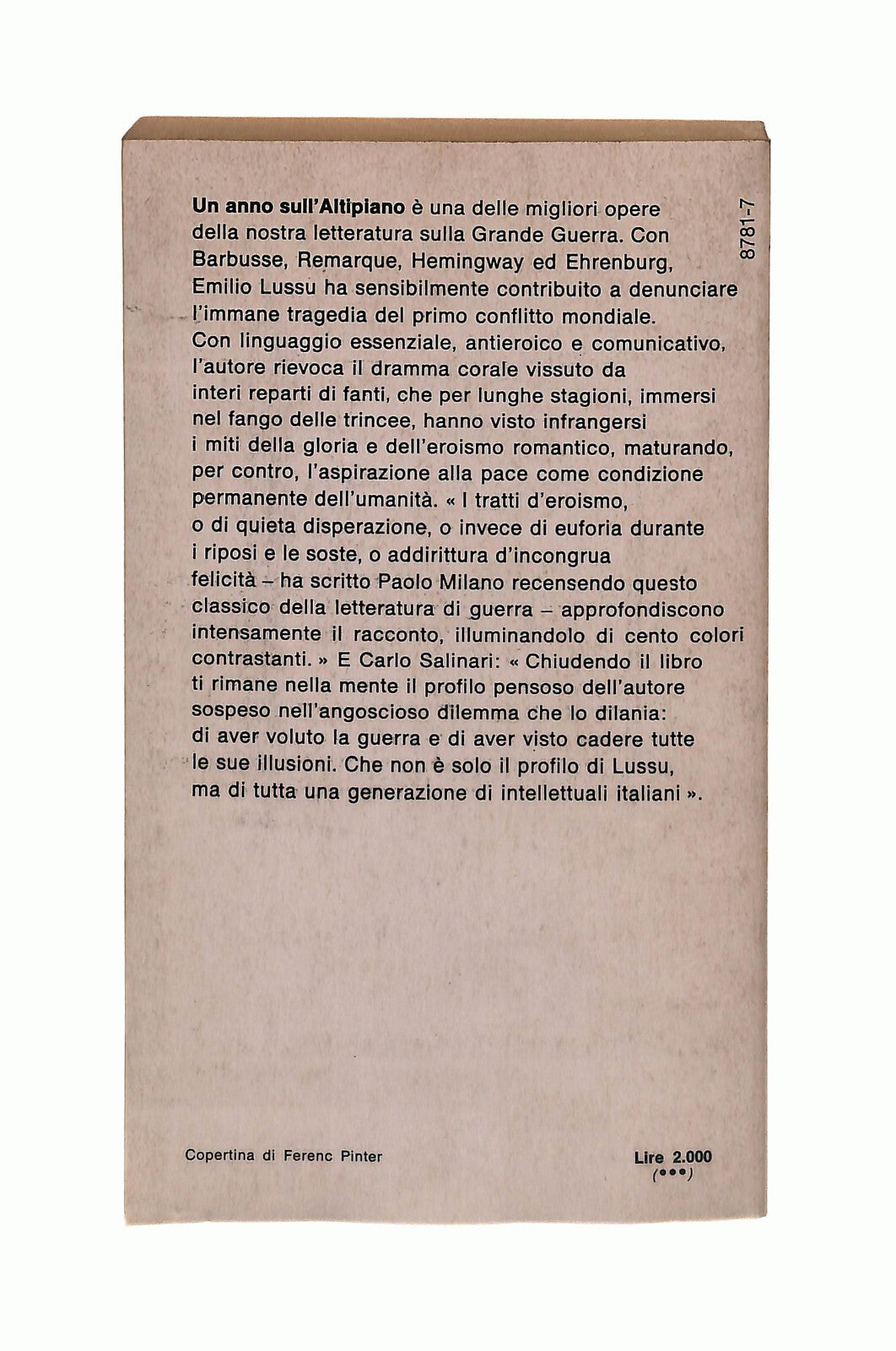 EBOND Un Anno Sull Altipiano Emilio Lussu Mondadori 1979 Libro LI042466