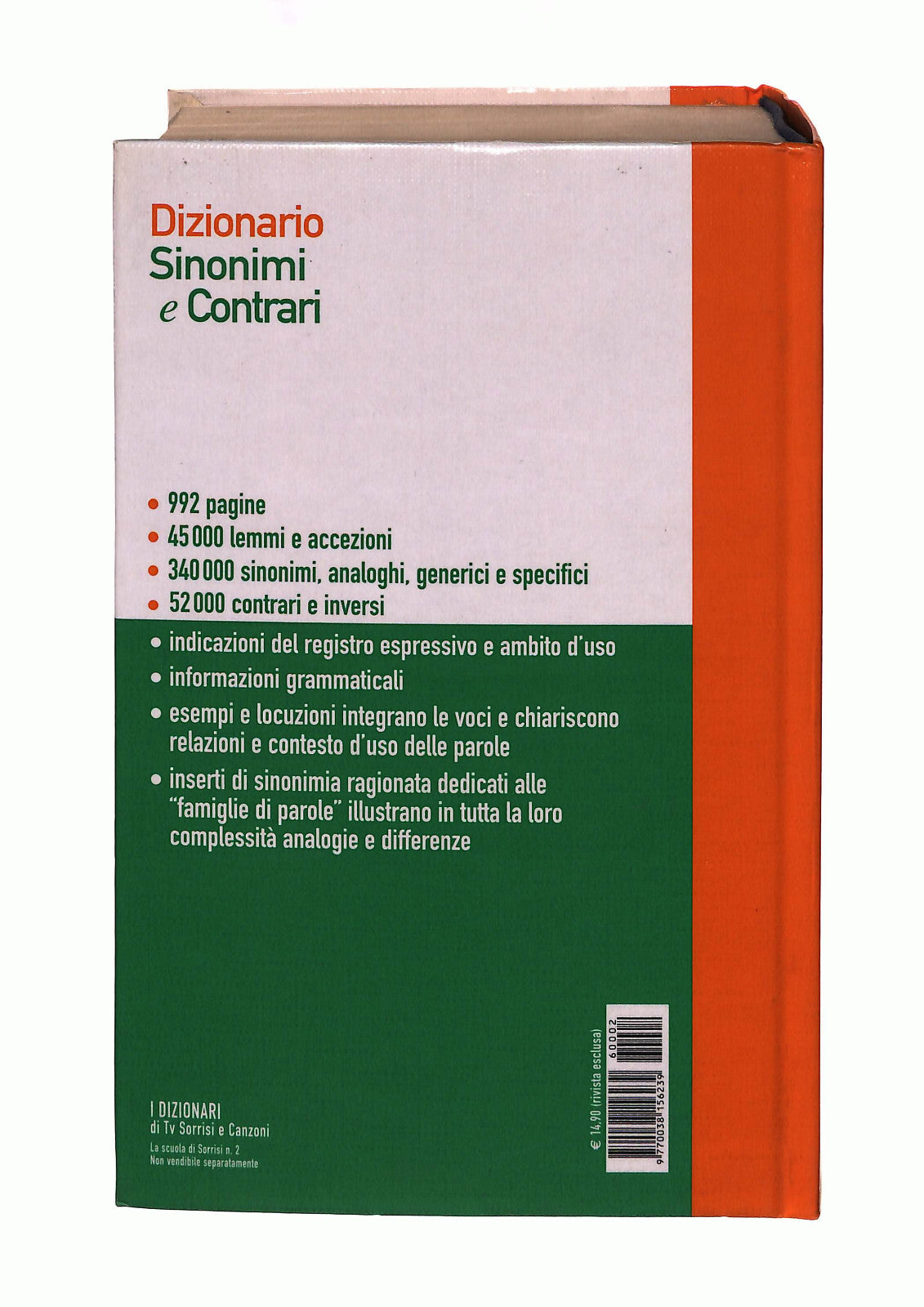 EBOND Dizionario Sinonimi e Contrari Garzanti I Dizionari Medi Libro LI042480