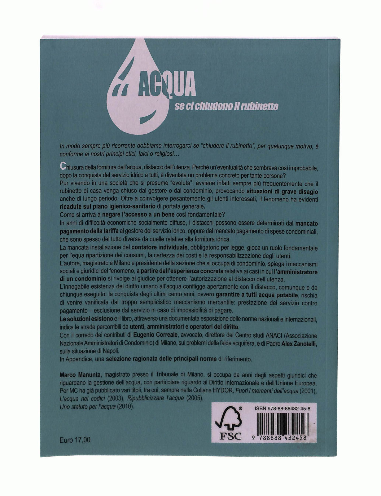 EBOND Acqua Marco Manunta Mc Editrice Libro LI042483