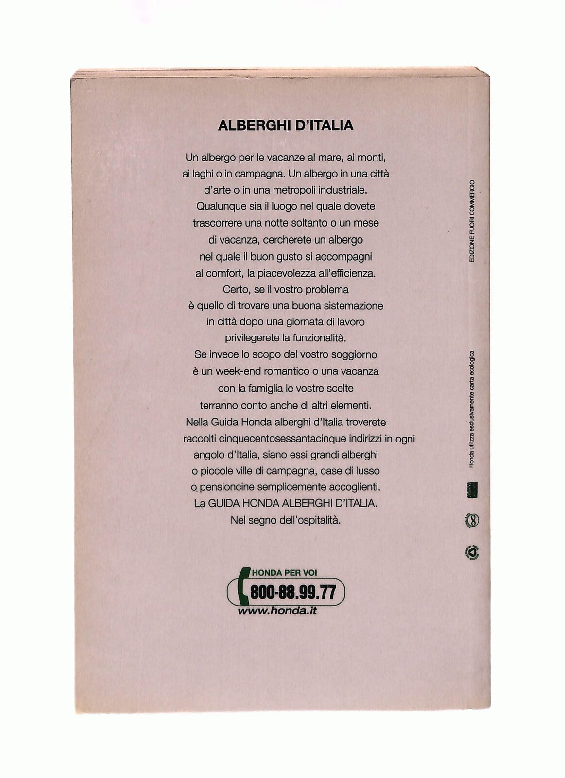 EBOND Alberghi d Italia 2003 Honda Libro LI042485