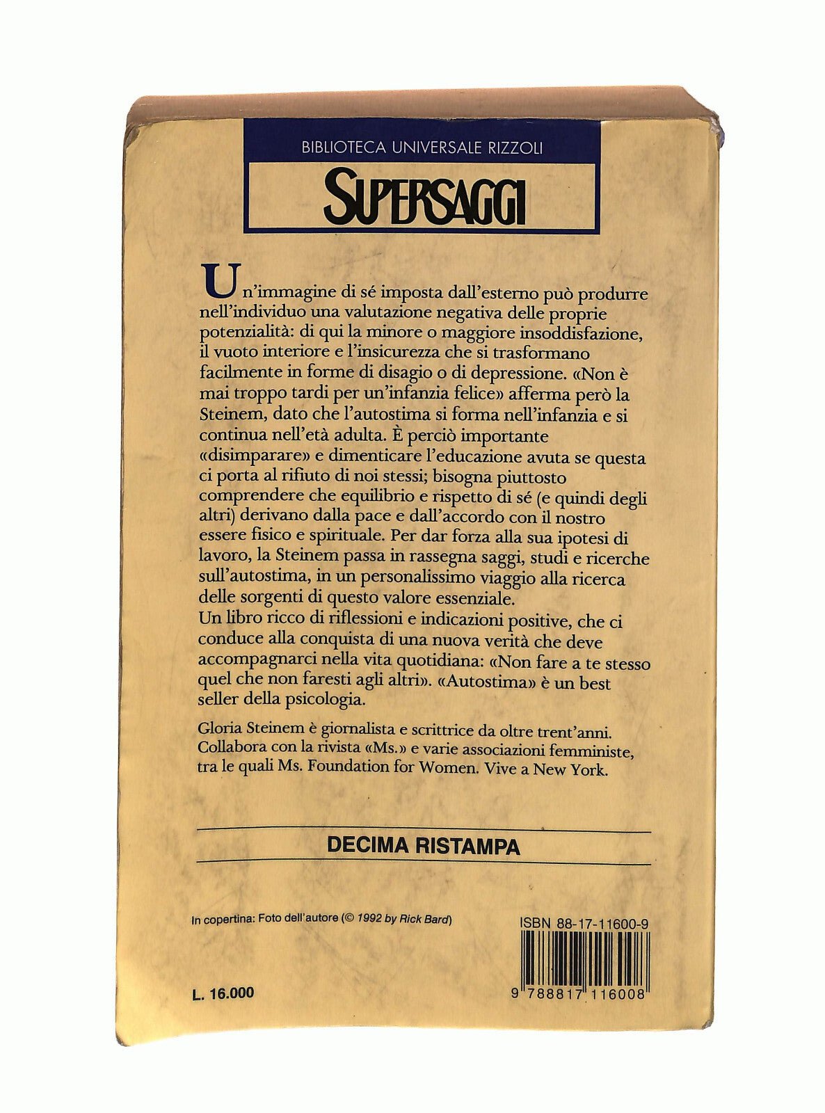 EBOND Autostima Gloria Steinem Bur Rizzoli Libro LI042607