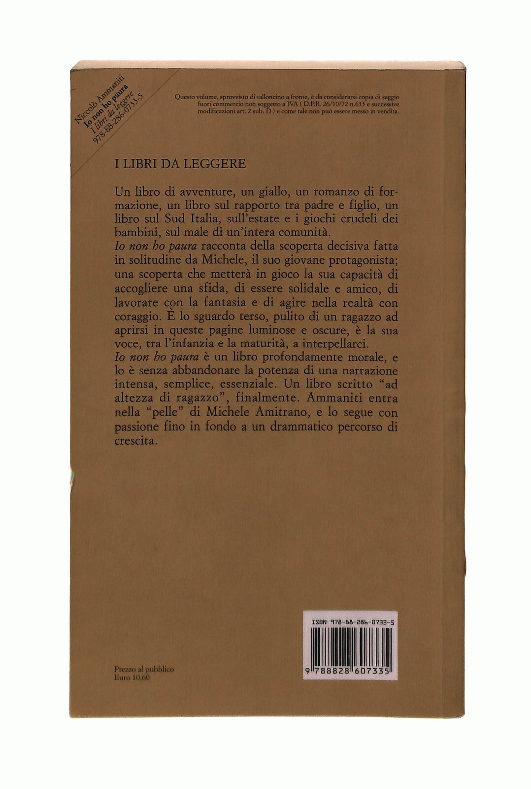 EBOND Io Non Ho Paura Niccolo Ammaniti Einaudi Scuola Libro LI042634