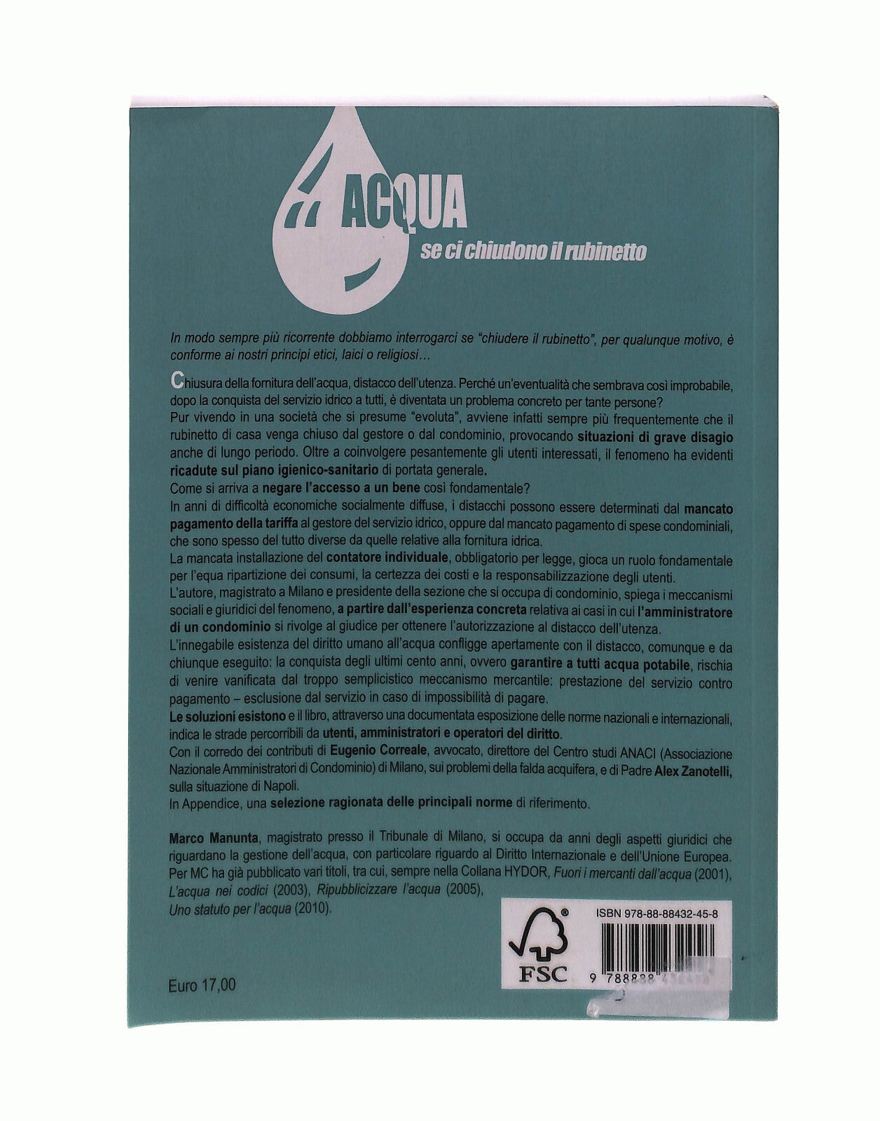 EBOND Acqua Marco Manunta Mc Editrice Libro LI042666