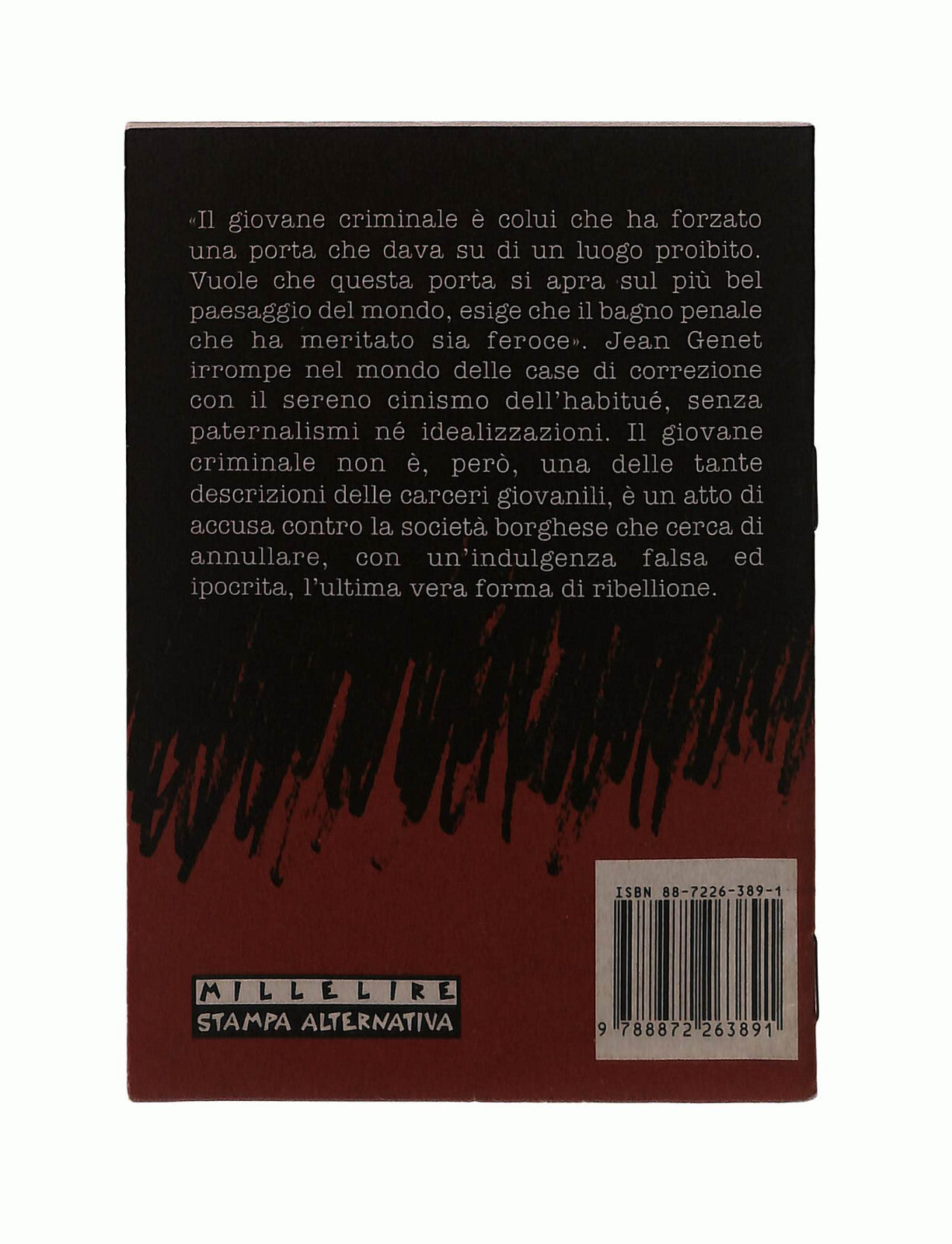 EBOND Il Giovane Criminale Jean Genet Libretto Stampa Alternativa Libro LI042953