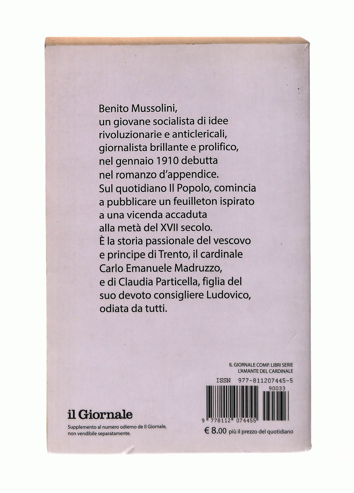 EBOND L Amante Del Cardinale Benito Mussolini Il Giornale Libro LI042972