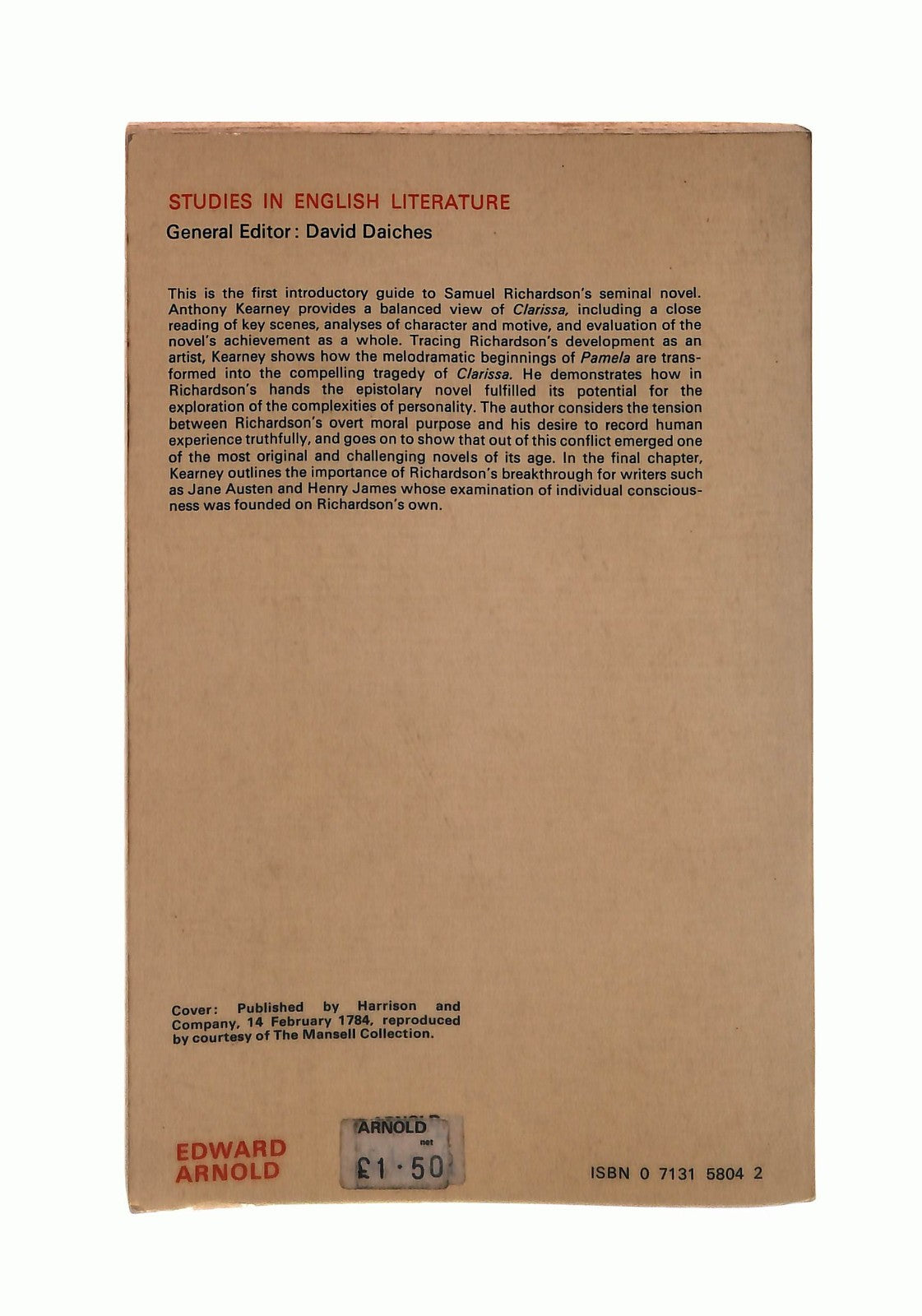 EBOND Samuel Richardson Clarissa Anthony Kearney Arnold Libro LI043135