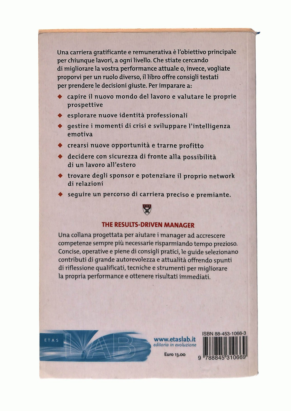 EBOND Il Management Di Se Stessi Aa Vv Etas Libro LI043140