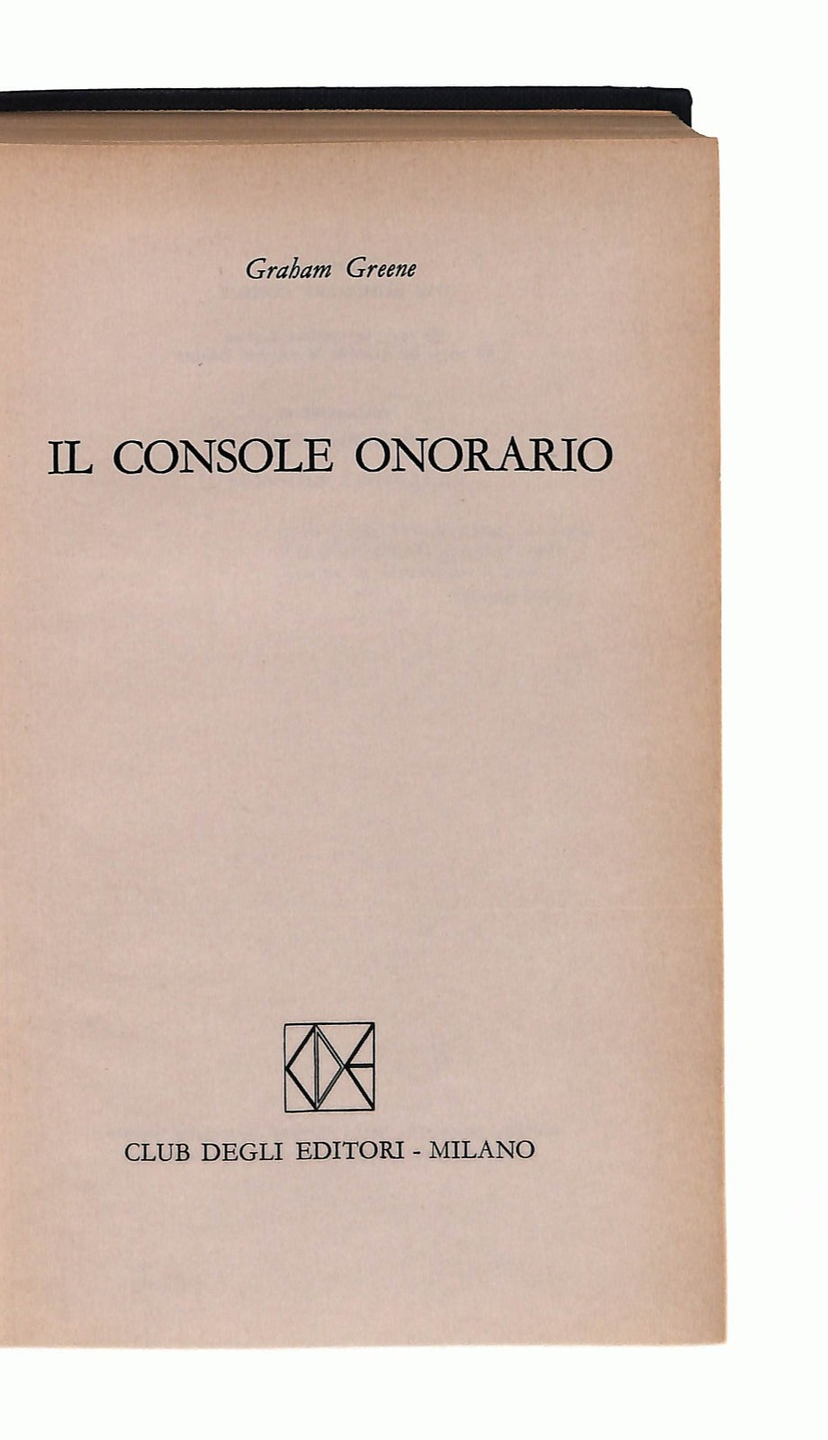 EBOND Il Console Onorario Graham Greenee Libro LI043233