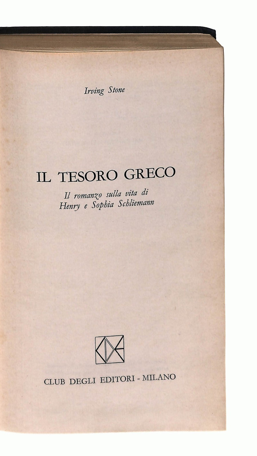 EBOND Il Tesoro Greco Irving Stonee Libro LI043306