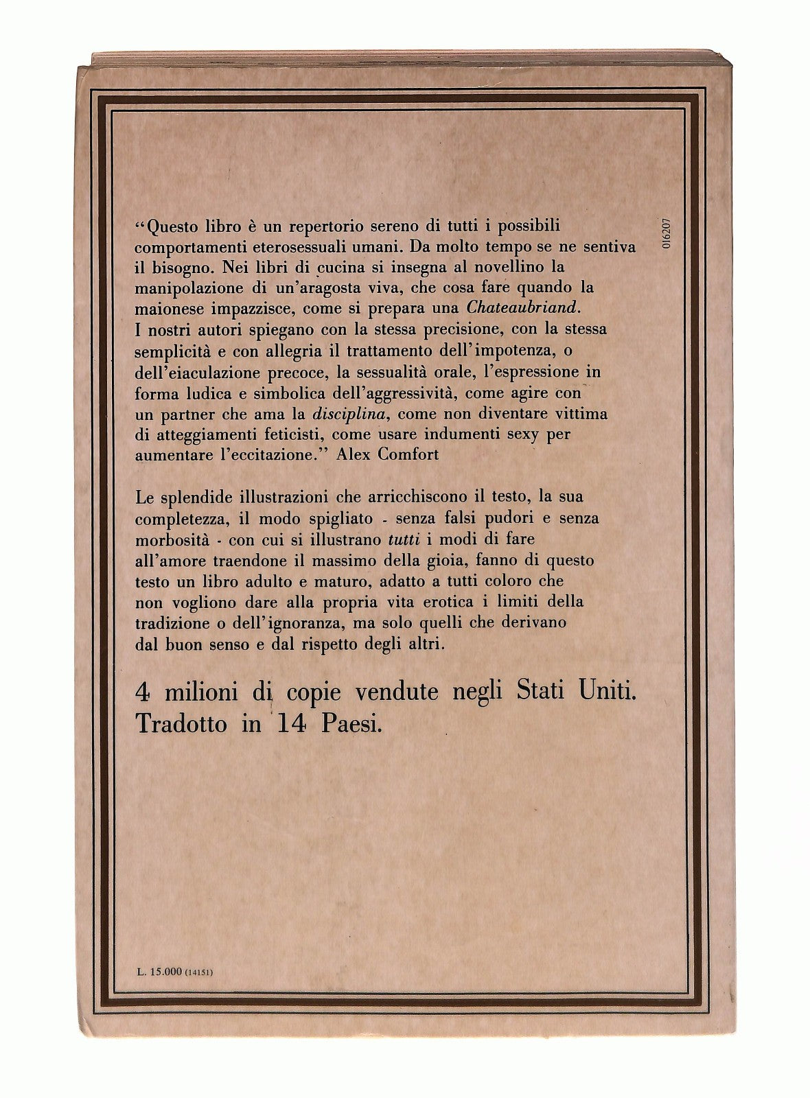 EBOND La Gioia Del Sesso Alex Comfort Bompiani Libro LI043441